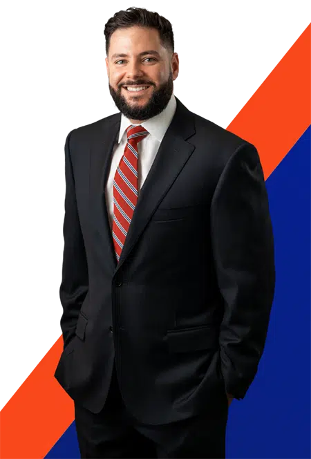 Attorney Justin Schneider Blue Orange Triangle