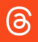 Threads Logo White Orange